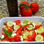 summer salad with flavored vinegars