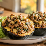 Turkey-Stuffed Acorn Squash